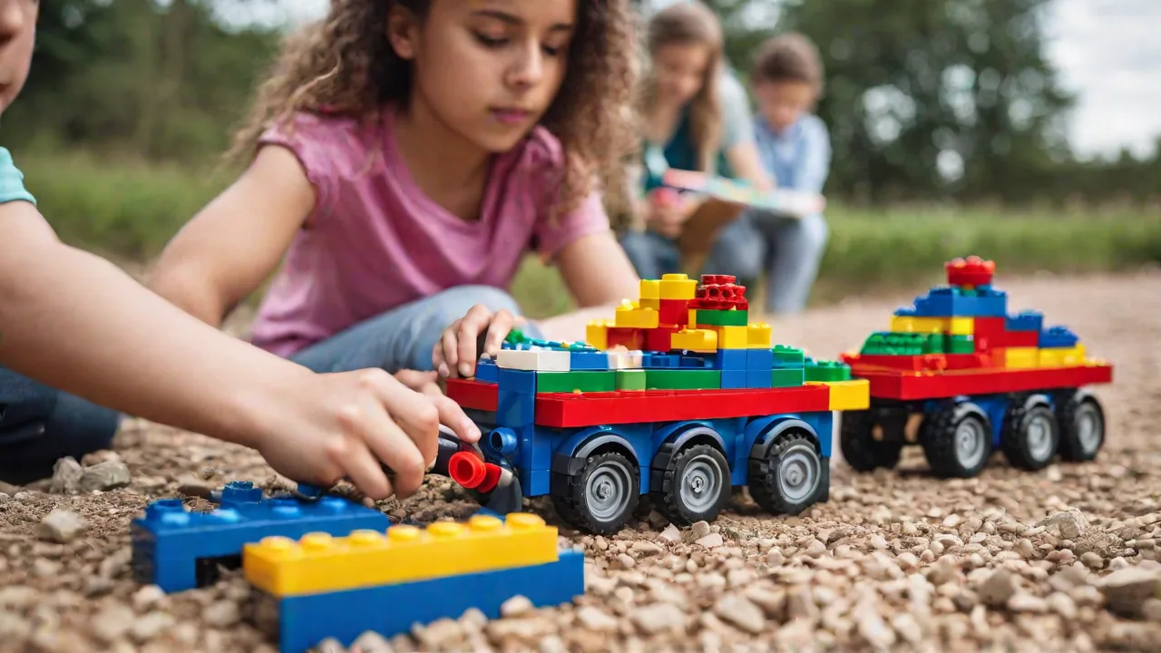 Using Outdoor Lego and Building Blocks to Teach Engineering Concepts